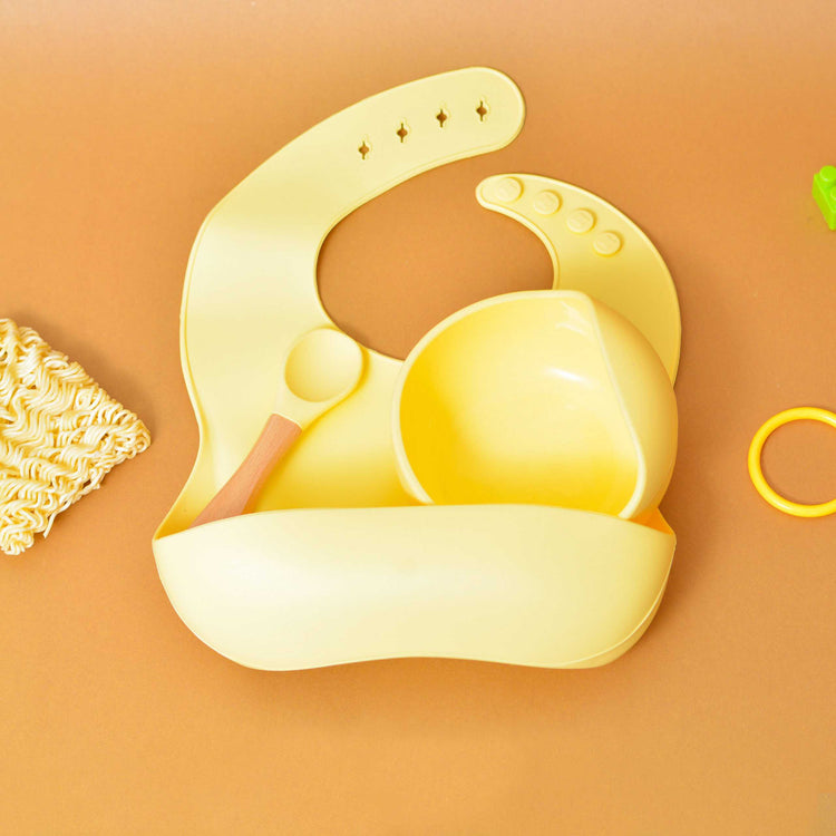 Baby Silicon Bib Bowl Set