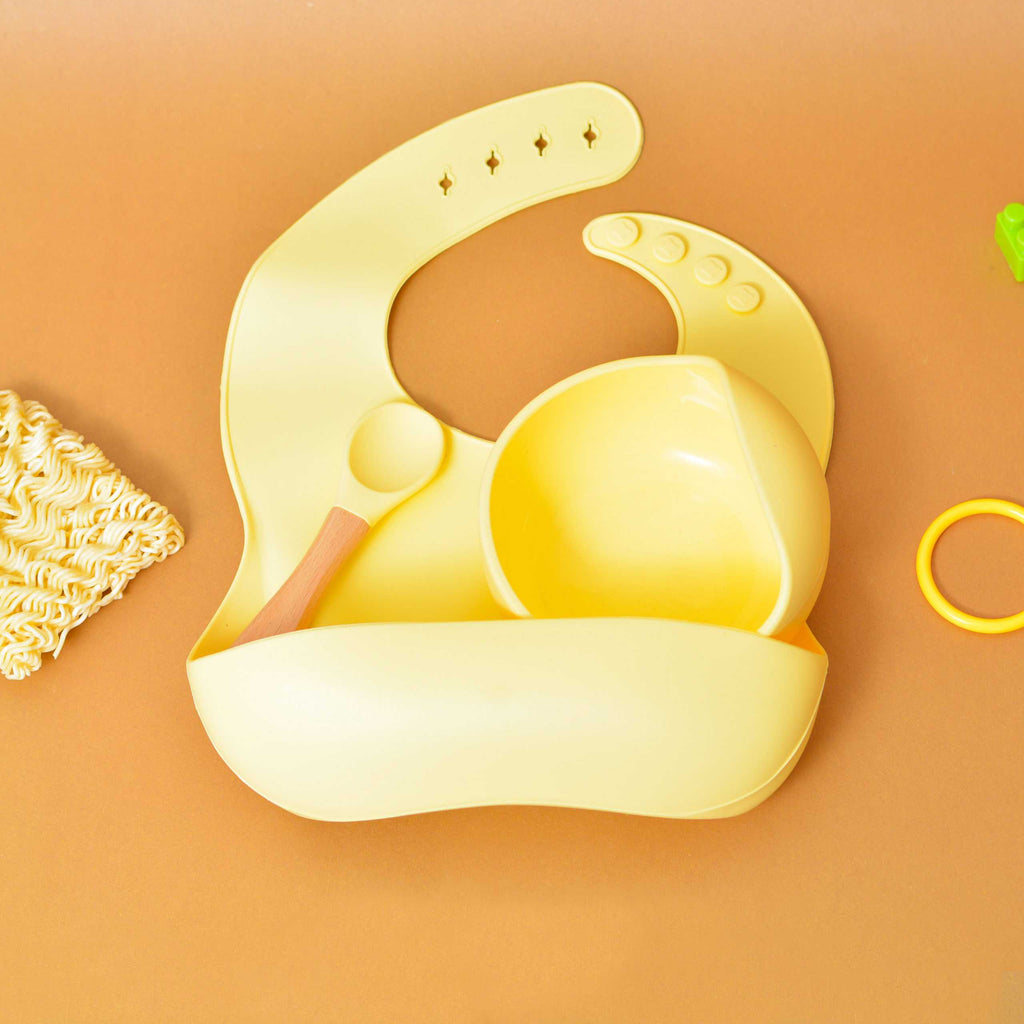 Baby Silicon Bib Bowl Set