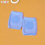 Soft, cushioned baby knee pads in a stretchy, breathable fabric, designed to protect little knees during crawling on various surfaces.